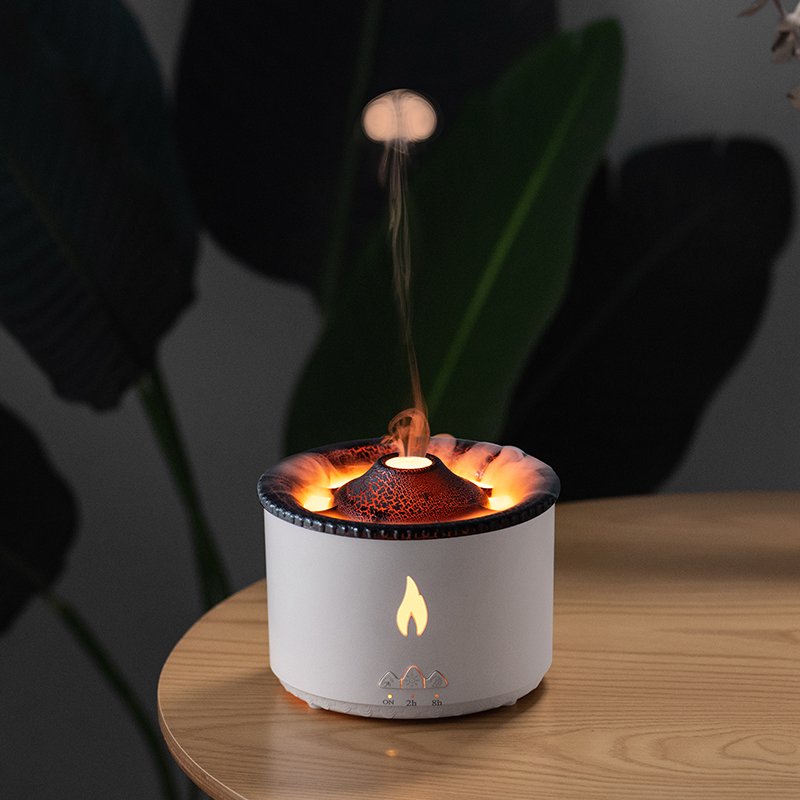 Jellyfish volcano Room Desk Decor Gift 7 LED Lamp Multi-Color Changing Aquarium Night Light Electric aroma diffuser for Office