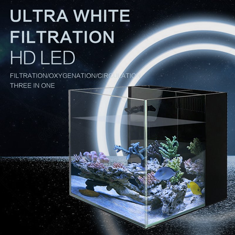 Multi-color optional glass coral fish tank, high-definition acrylic coral curved fish tank, plastic curved plant tank