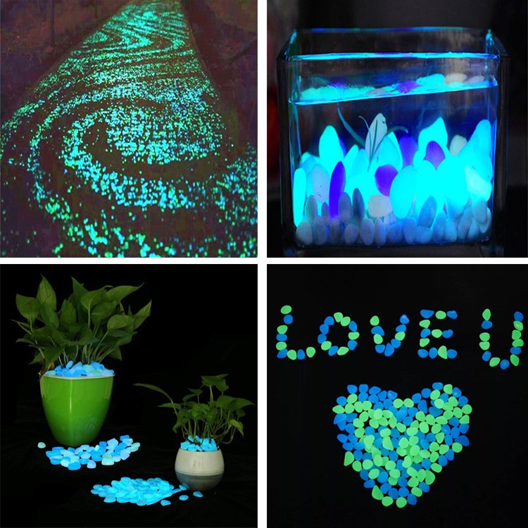 Luminous Stones Glowing in the Dark Lighting Cobbles for Garden Landscape Aquarium Decorations Paving Pebbles Fluorescent Stones