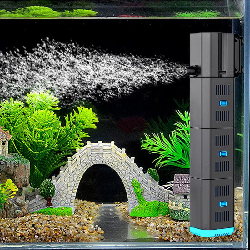 SUNSUN 6W 12W 23W New 3 in 1 Aquarium FIsh Tank Sponge Multifunction Internal Filter with oxygenation wave-making Water cycle