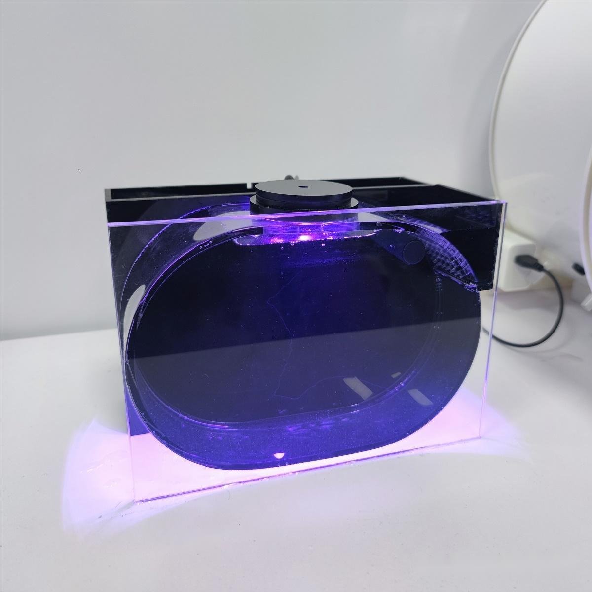 Discount OEM custom desktop acrylic aquarium 2.8L jellyfish tank Betta Fish tank USB power supply small fish tank