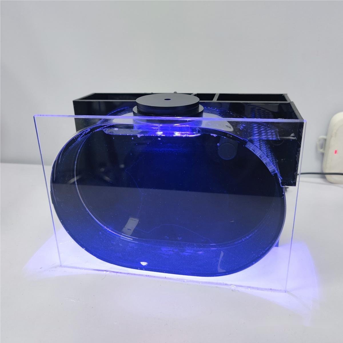 Discount OEM custom desktop acrylic aquarium 2.8L jellyfish tank Betta Fish tank USB power supply small fish tank