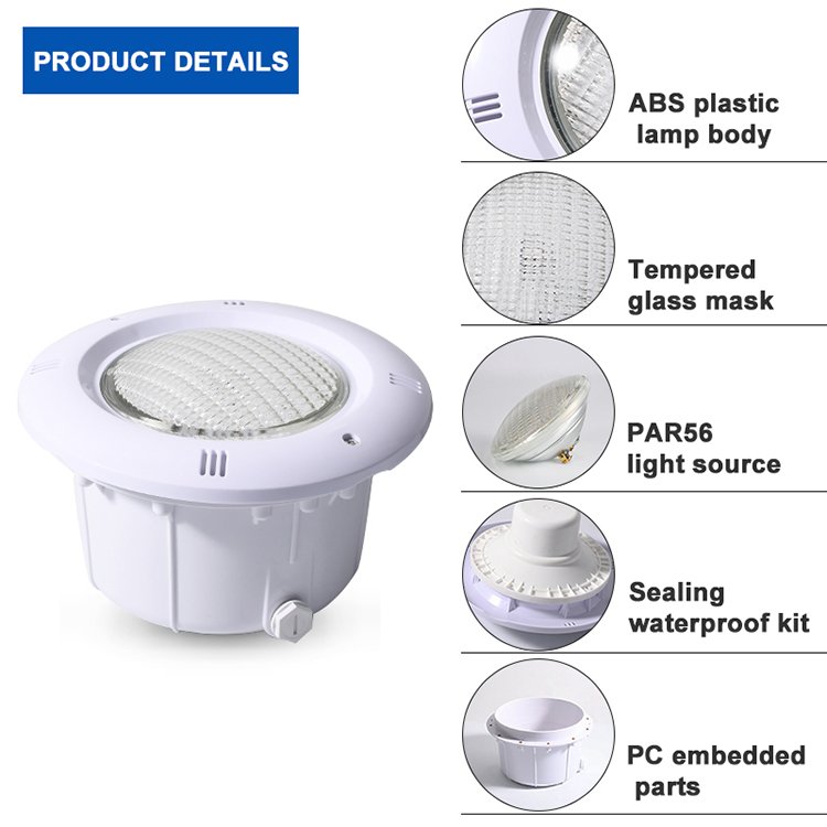 Custom Swim Pool Lamp 12W Pond Aquarium Rgb Ip68 Led Colorful Underwater Swimming Pool Light