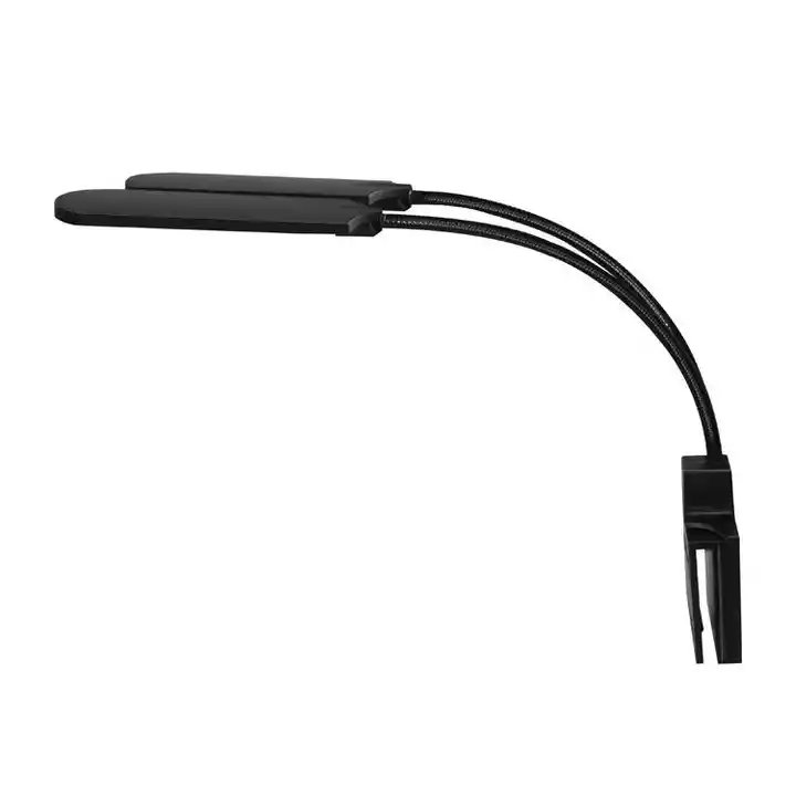 AST Fish tank LED clip light LED aquarium double head aquarium light x7 10w black us plug