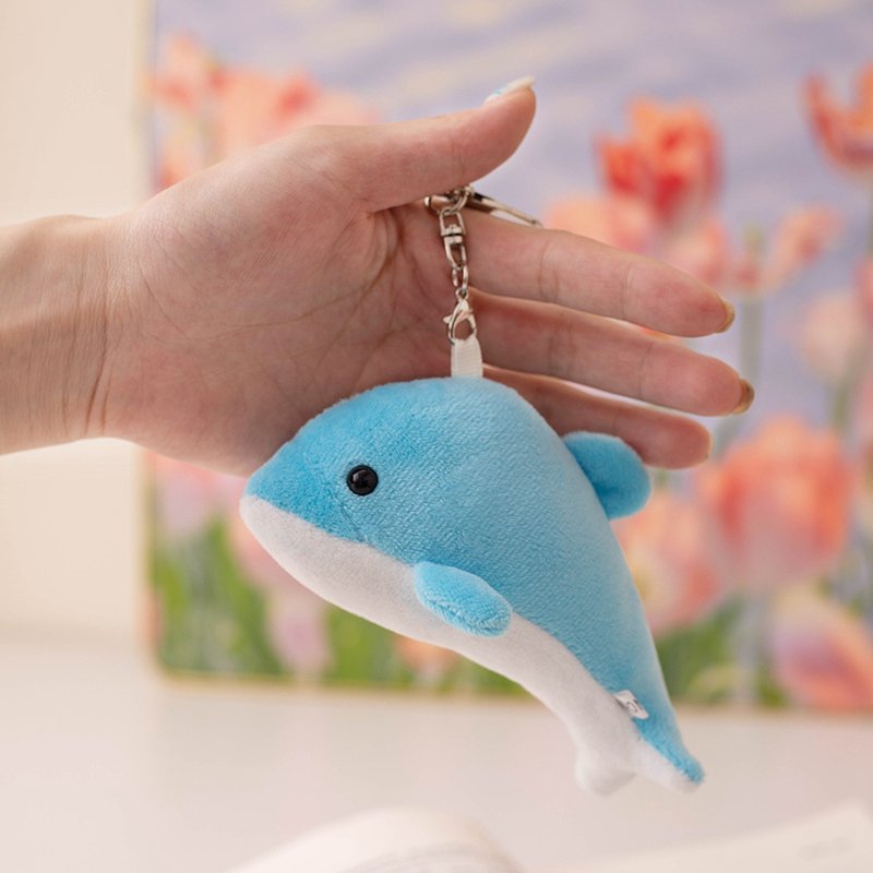 Cute Plush Dolphin Small Pendant Keychain Bag Accessories Backpack Hangers Aquarium Souvenirs Plush Toys