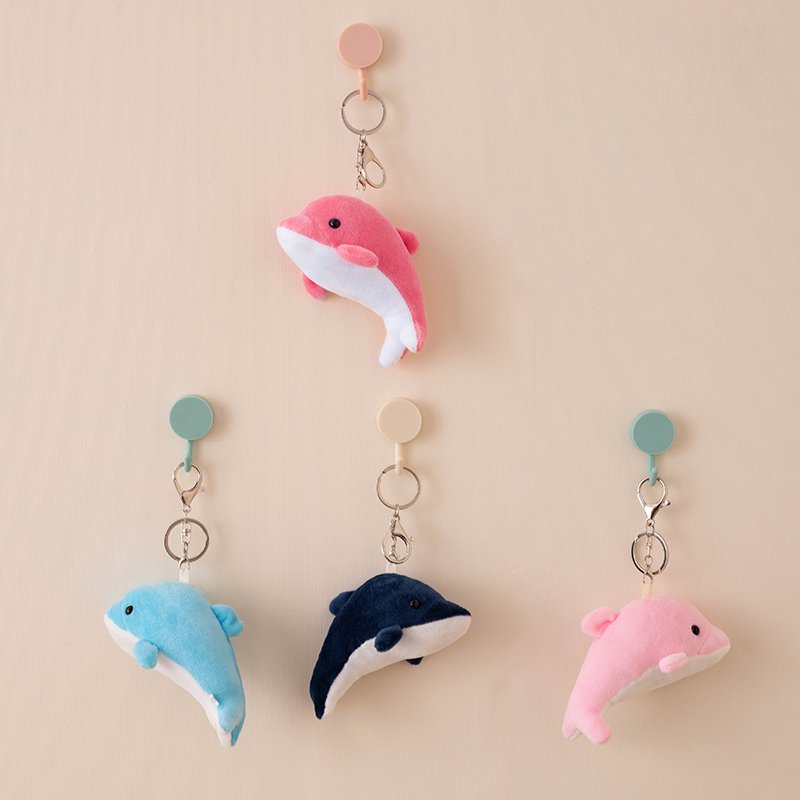 Cute Plush Dolphin Small Pendant Keychain Bag Accessories Backpack Hangers Aquarium Souvenirs Plush Toys