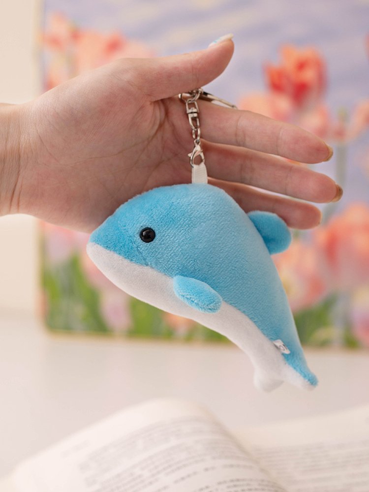 Cute Plush Dolphin Small Pendant Keychain Bag Accessories Backpack Hangers Aquarium Souvenirs Plush Toys