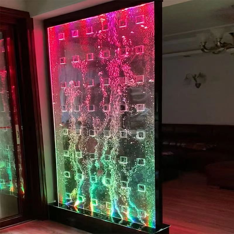 LED Colorful Indoor Bubble Panel Acrylic Outdoor Water Fountain Water Bubble Wall