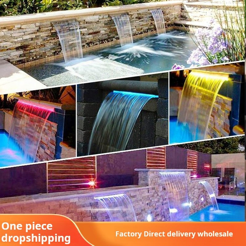 Stainless steel water wall outlet, water curtain wall, fountain, fish pond outlet, courtyard water flow tank