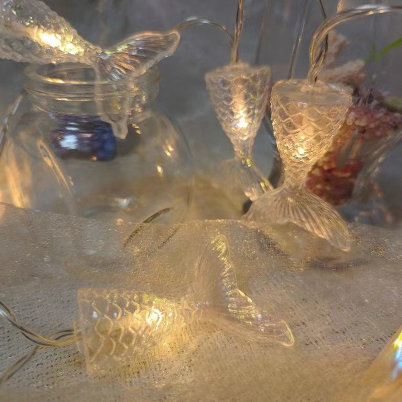 3AA Battery powered Aquarium Decoration Mermaid Tail Mermaid LED String Light