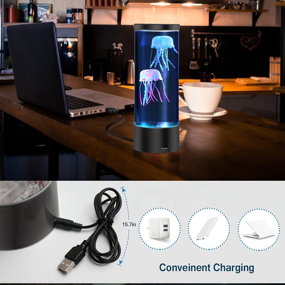 Factory Fast Delivery 2022 New LED Jellyfish Lamp Bedside Night Light Color-changing Aquarium Lights Children's Gifts Lava Lamp