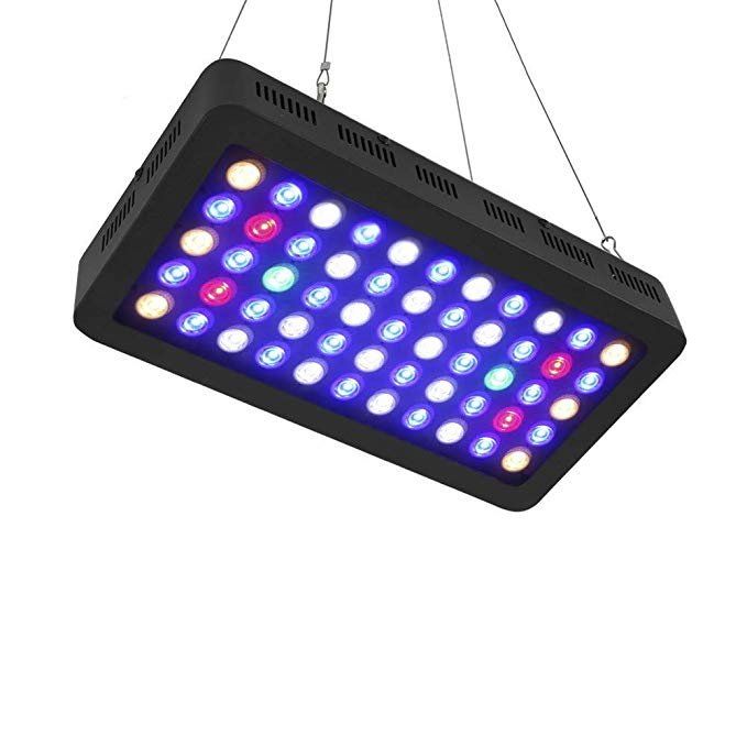 14000K white blue green uv full spectrum 45 inch 55x3w 165w coral reef used led aquarium light