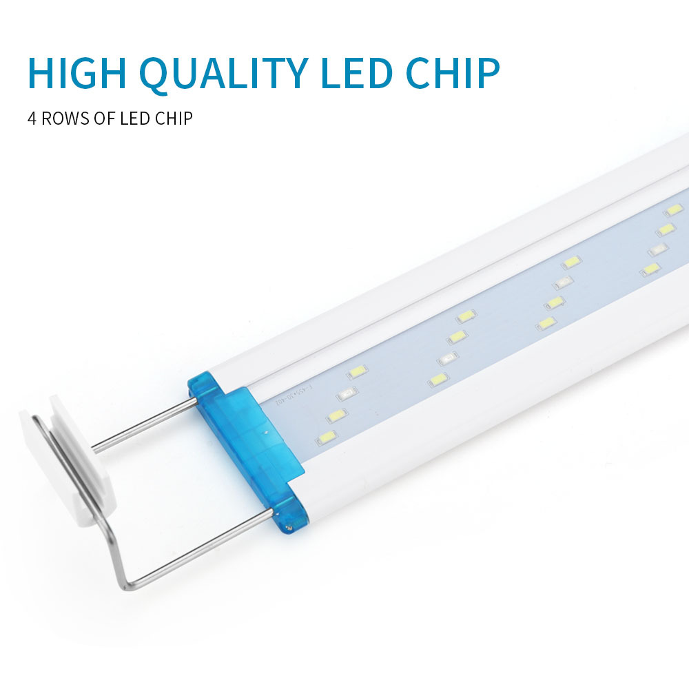 18-75CM Super Slim LEDs Aquarium Lighting Aquatic Plant Light Extensible Waterproof Clip on Lamp Fish Tanks Accessories 90-260V