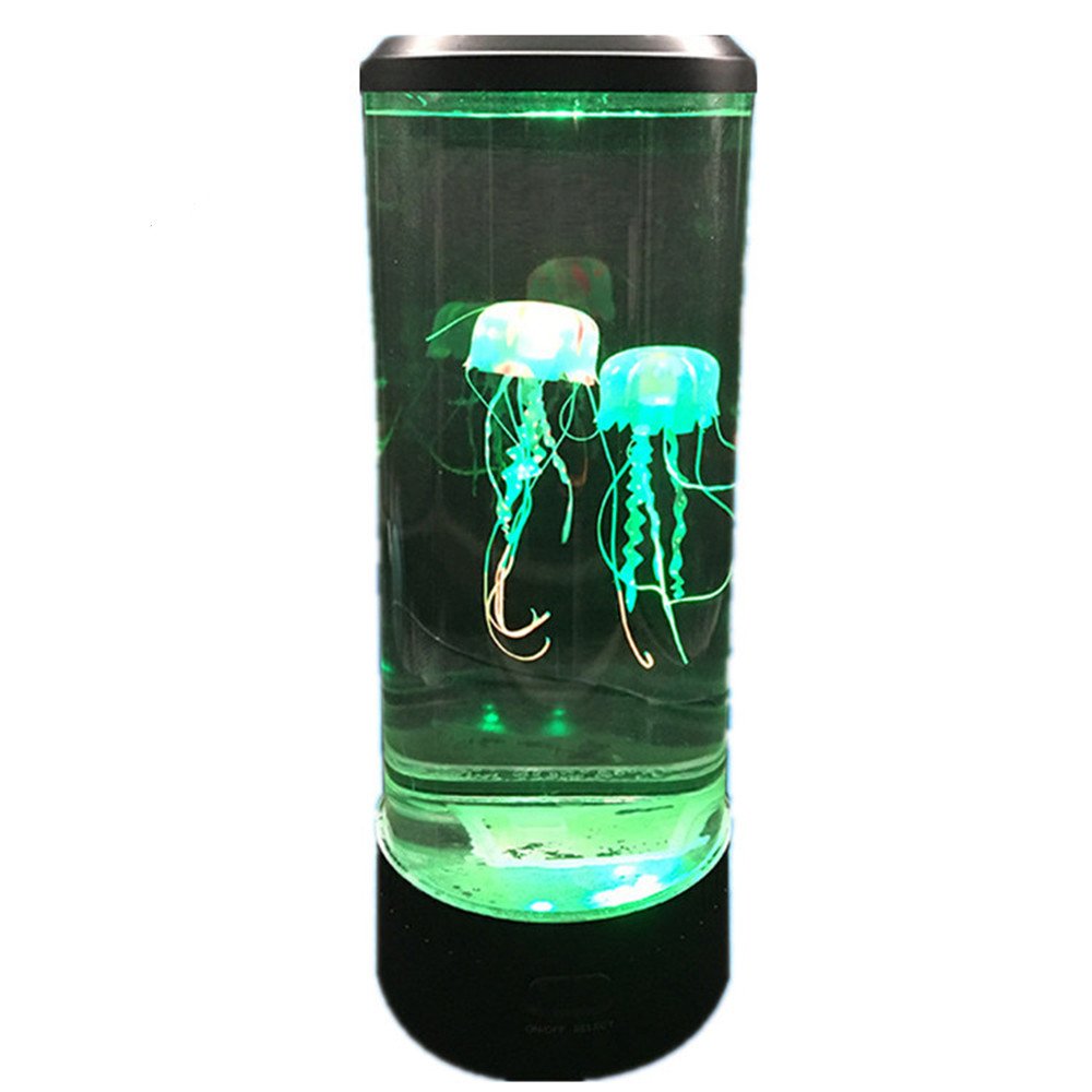 Jellyfish Lamp LED Fantasy Lava Lamp Synthetic Jelly Fish Tank Aquarium Mood Lamp