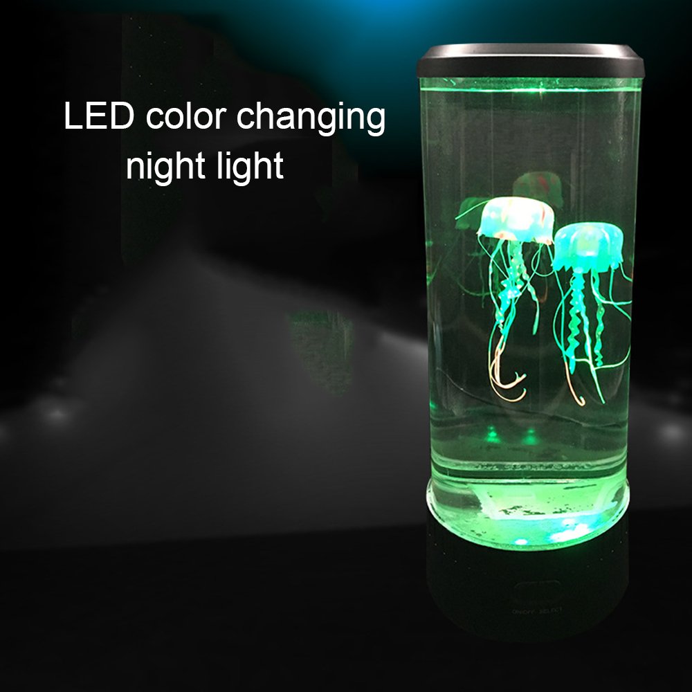 Jellyfish Lamp LED Fantasy Lava Lamp Synthetic Jelly Fish Tank Aquarium Mood Lamp