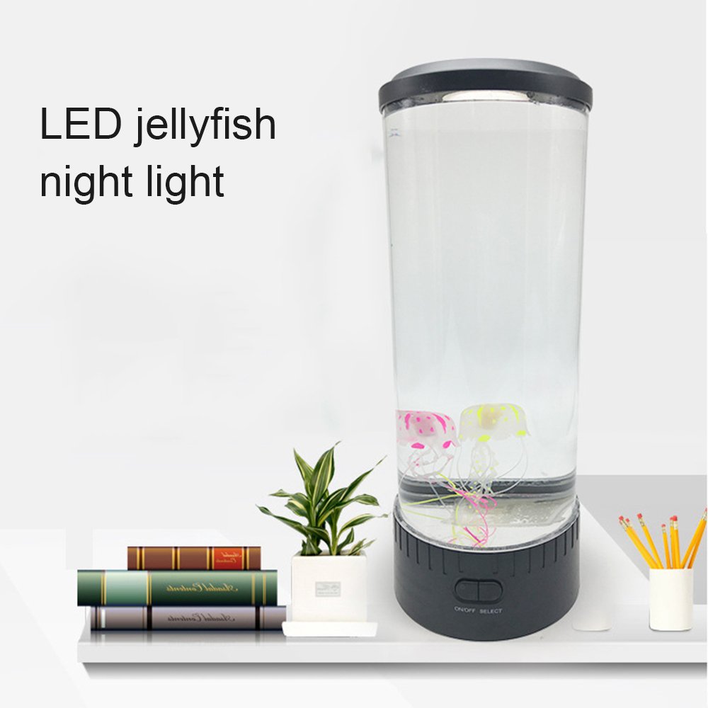 Jellyfish Lamp LED Fantasy Lava Lamp Synthetic Jelly Fish Tank Aquarium Mood Lamp