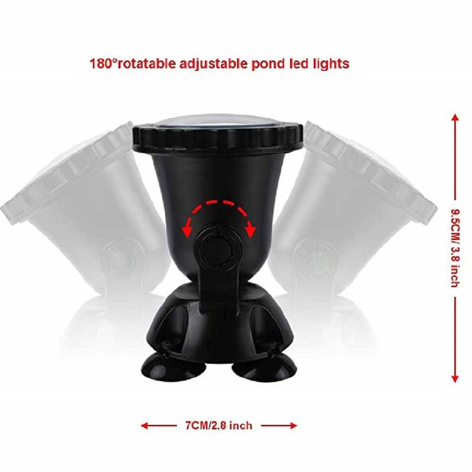 Aquarium Lamp 180 Degree Adjustable IP68 Full Waterproof Safety RGB Led Underwater Light for Fish Tanks Accessories
