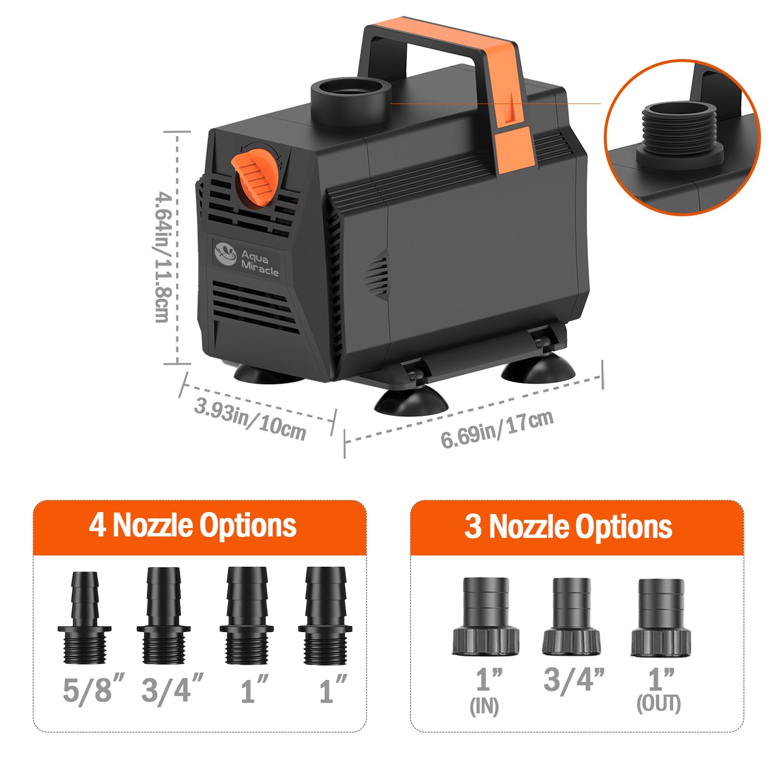 Aquarium Submersible Water Pumps With Flow Control For Fountain Waterfall Statuary Filtration Water Feature Hydroponics