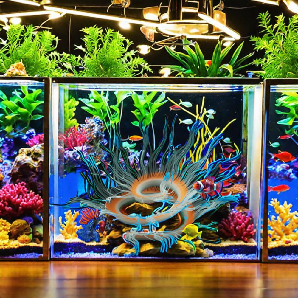 wholesales Silicone Simulation Coral anemone Shaped Imitation Plants Fish Tank Accessories