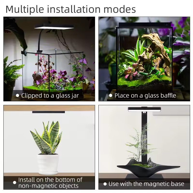 Latest Hot Sale WEEK AQUA Mini 9 Pro USB full spectrum LED aquarium light plant growth nano aquarium plant terrarium light