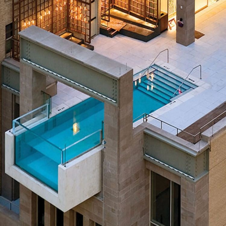 100mm Acrylic Pools Clear Perspex Acrylic Glass Panels Transparent for Outdoor Swimming Pool Customized Wall Moulding Decorative