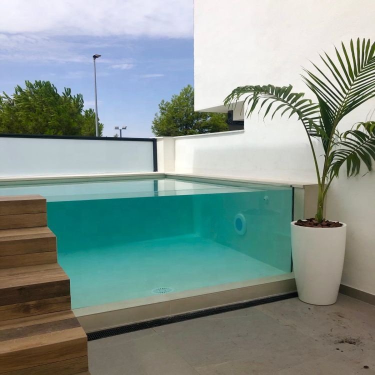 100mm Acrylic Pools Clear Perspex Acrylic Glass Panels Transparent for Outdoor Swimming Pool Customized Wall Moulding Decorative