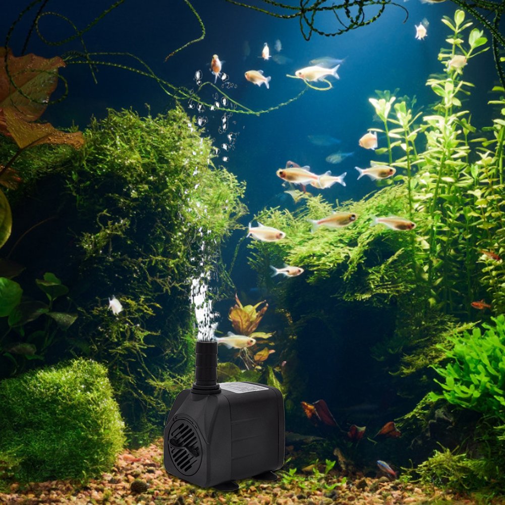 Aquarium submersible pump for aquarium garden pond statue outdoor fountain pump with 12 PCES RGB LED lights