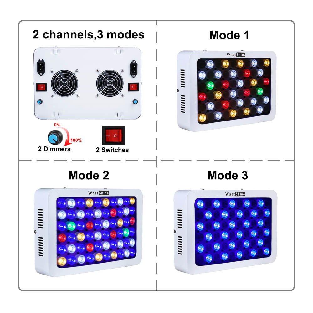180W Dimmable Led Aquarium Light Full Spectrum For Coral Reef Light Tanks And Aquariums Accessories Fishbowl Fish Tank Lights