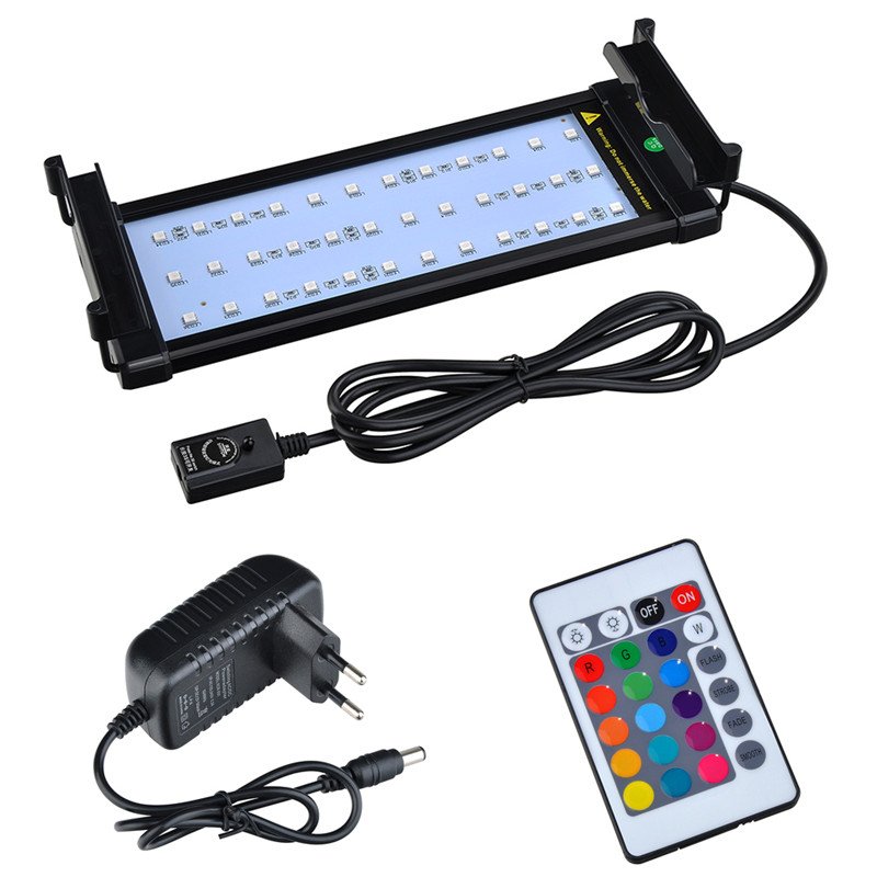 Distributor Fish Accessories Aquarium Decoration LED Light Remote Control WRGB Aquarium Light for Freshwater Tank Aquatic Plants