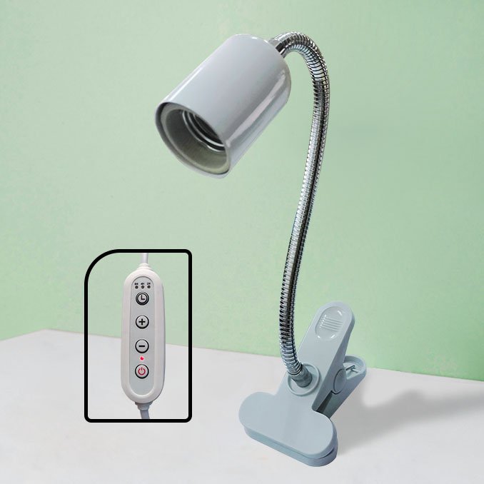 360 Degree Rotatable Reptile Ceramic Heating Light Aquarium Lengthened Lamp Holder With Adjustable Switch