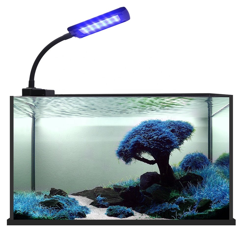 DL-F7 full spectrum clip one fish tank lights background salt water fresh water marine reef coral plant grow led aquarium light