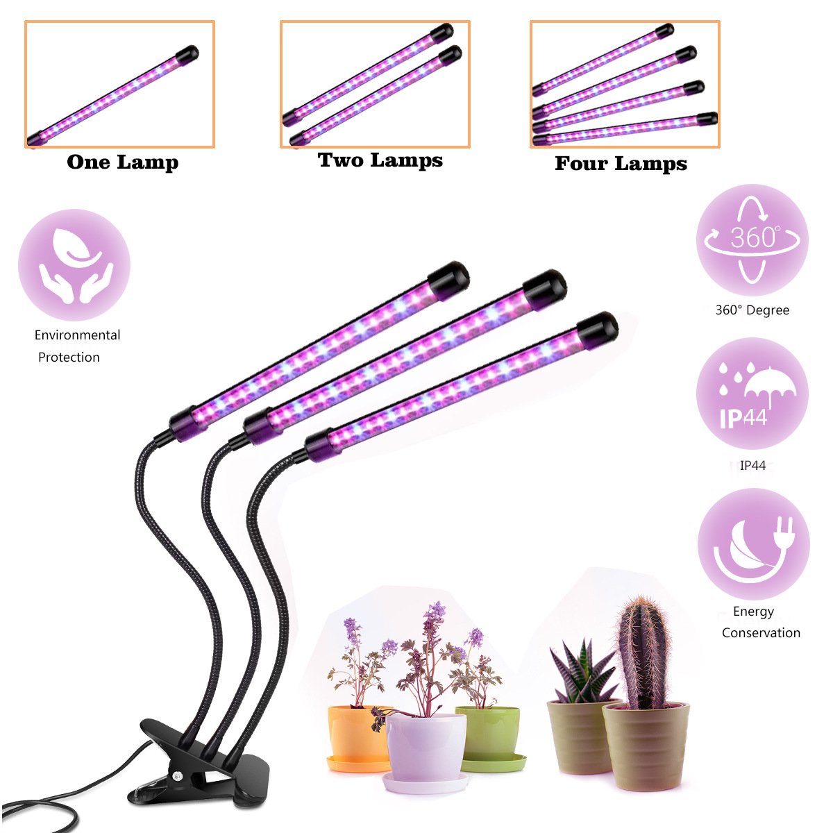 Growth Lamp Desktop Adjustable USB Small Dual Head Red Blue Full Spectrum Led Grow Light For Indoor Plant