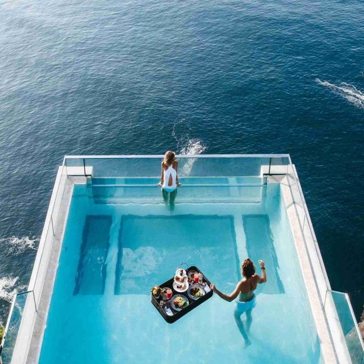 Customized Size Cozy Beach House Clear Acrylic Sheet Acrylic Swimming Pool Outdoor
