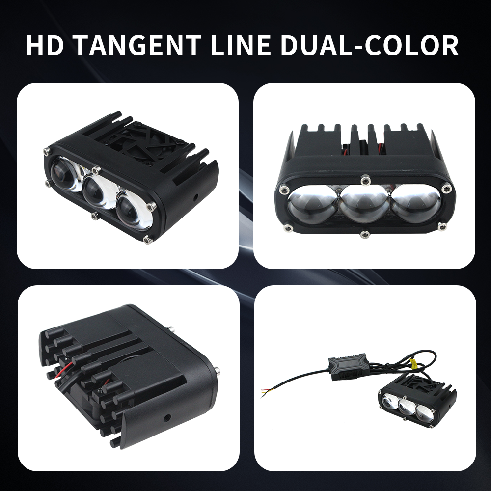 Dual Colors Ht22 Auxillary Led Light Spotlight For Motorcycle Headlamps