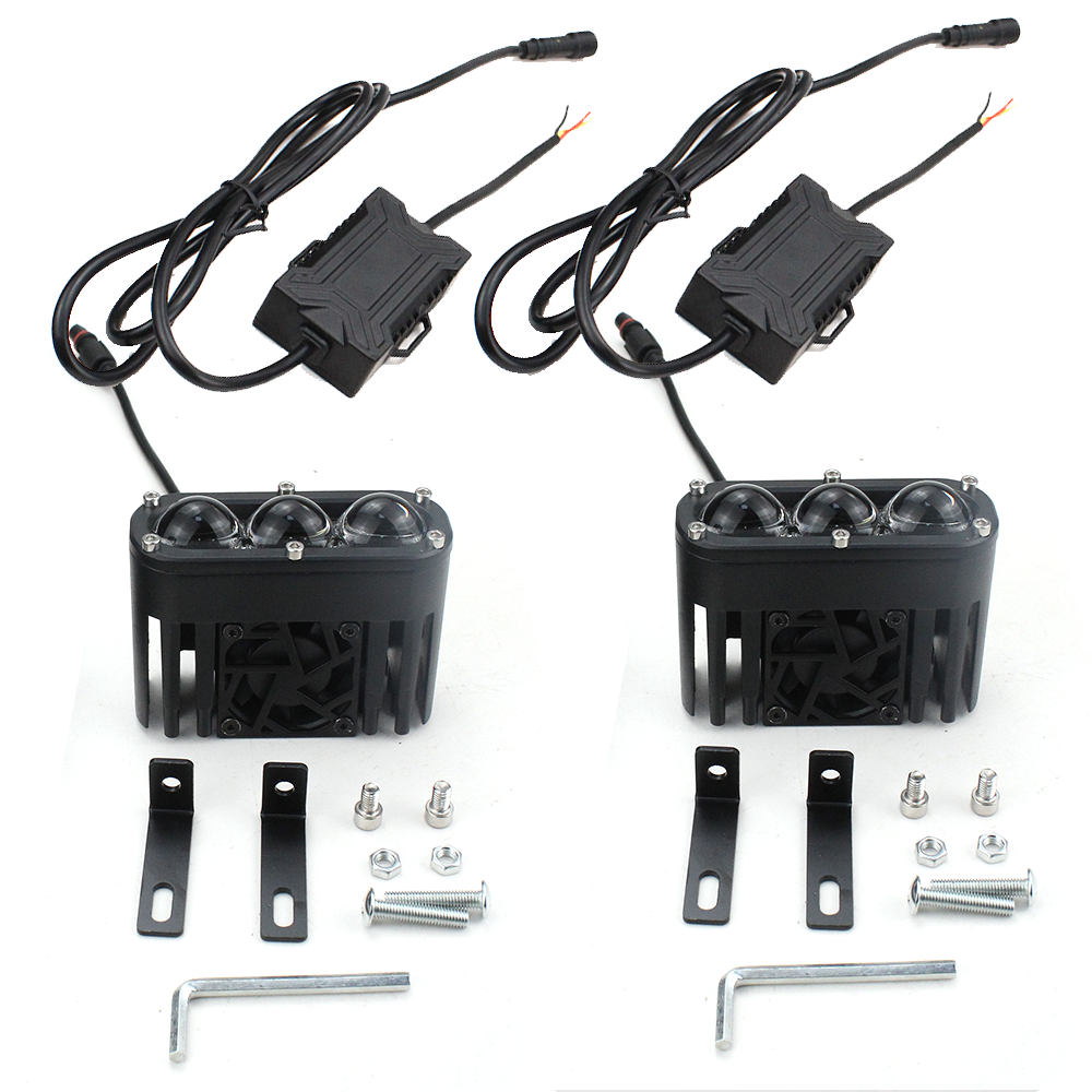 Dual Colors Ht22 Auxillary Led Light Spotlight For Motorcycle Headlamps