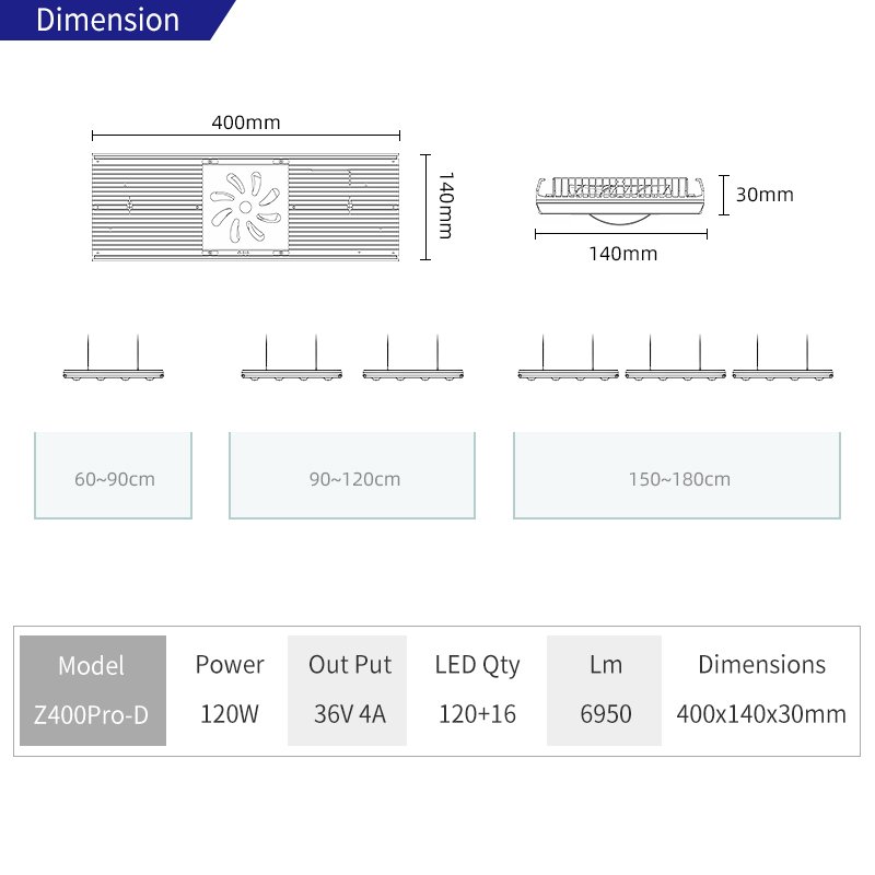 WEEK AQUA Z400Pro RGB UV full spectrum Intelligent APP control sunrise and sunset led aquarium light for fish tank