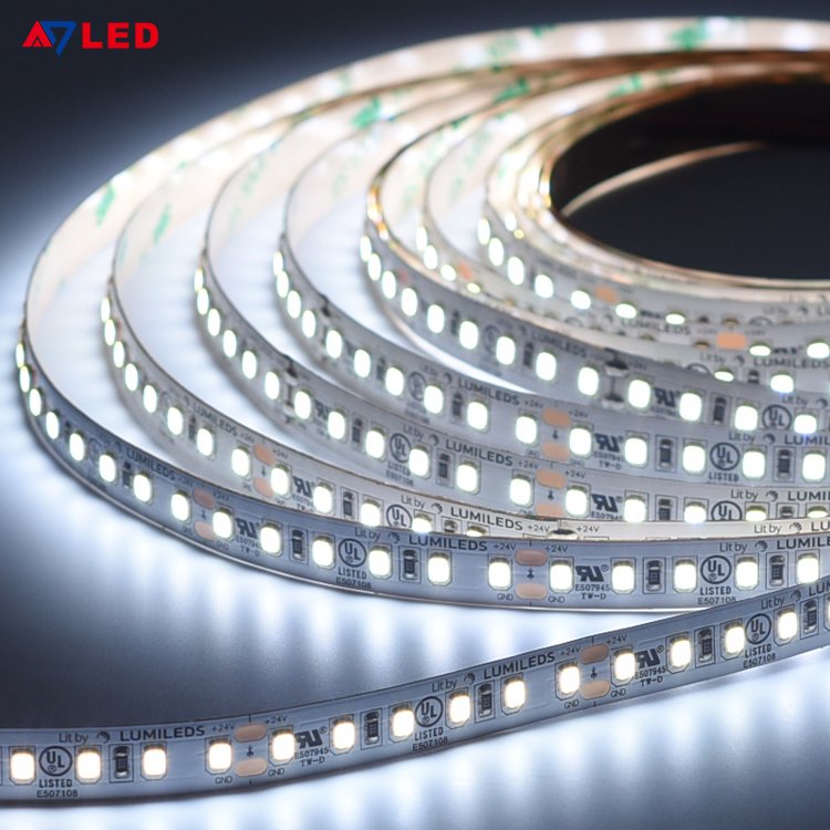 ADLED 12v led strip lights 120leds 2835 White UL 6500K led strips for Aquarium Lighting