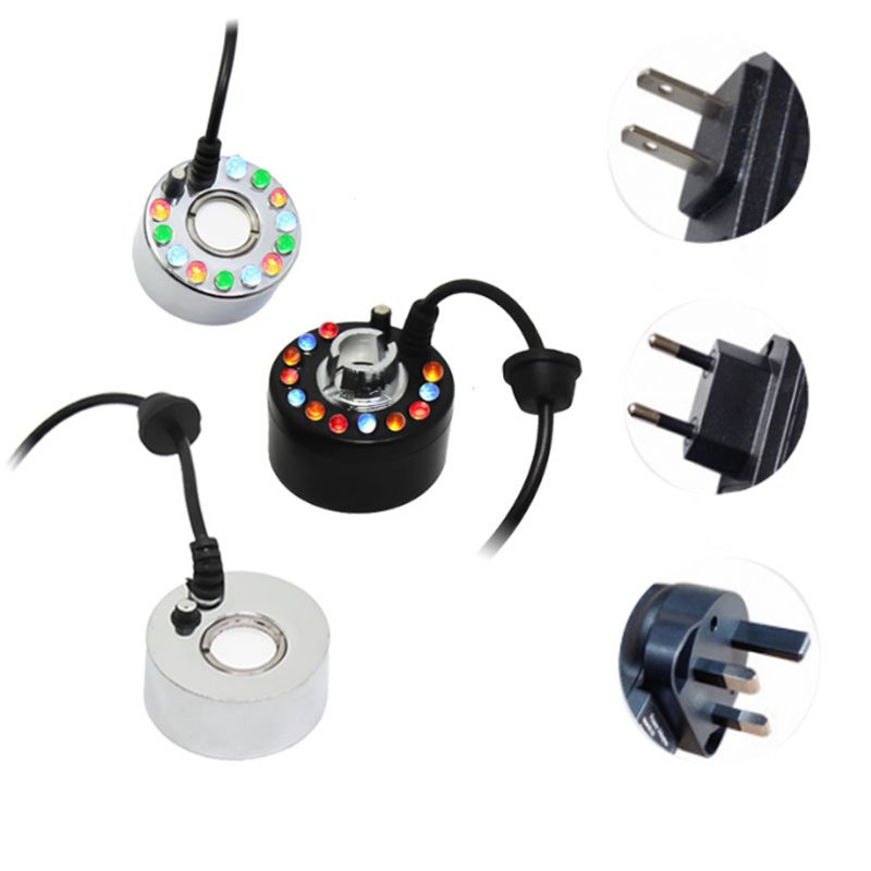 Ultrasonic Atomizing Head Colorful Lamp Atomizer Aquarium Bonsai Rockery Water Humidification Spray