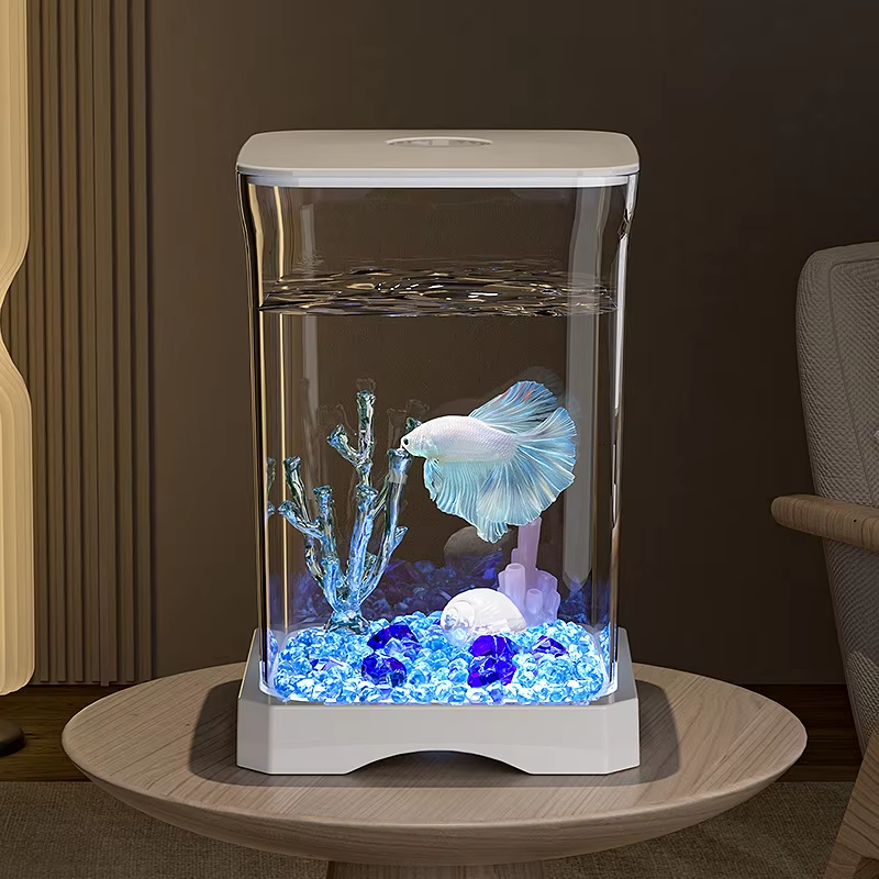 Fish tank small landscape ecological full set of fish farming special aquarium with light creative desktop small fish tank