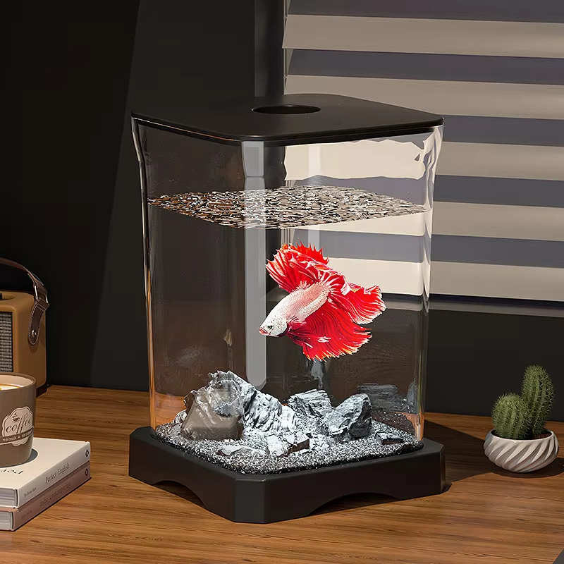 Fish tank small landscape ecological full set of fish farming special aquarium with light creative desktop small fish tank