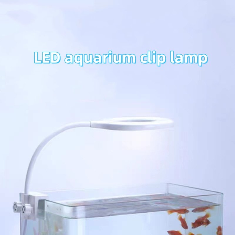 SOBO fish tank waterproof small cylinder clip lamp LED light water grass bucket fish tank aquarium supplies