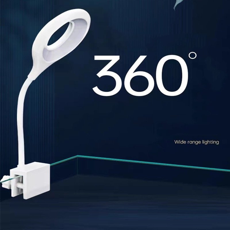 SOBO fish tank waterproof small cylinder clip lamp LED light water grass bucket fish tank aquarium supplies