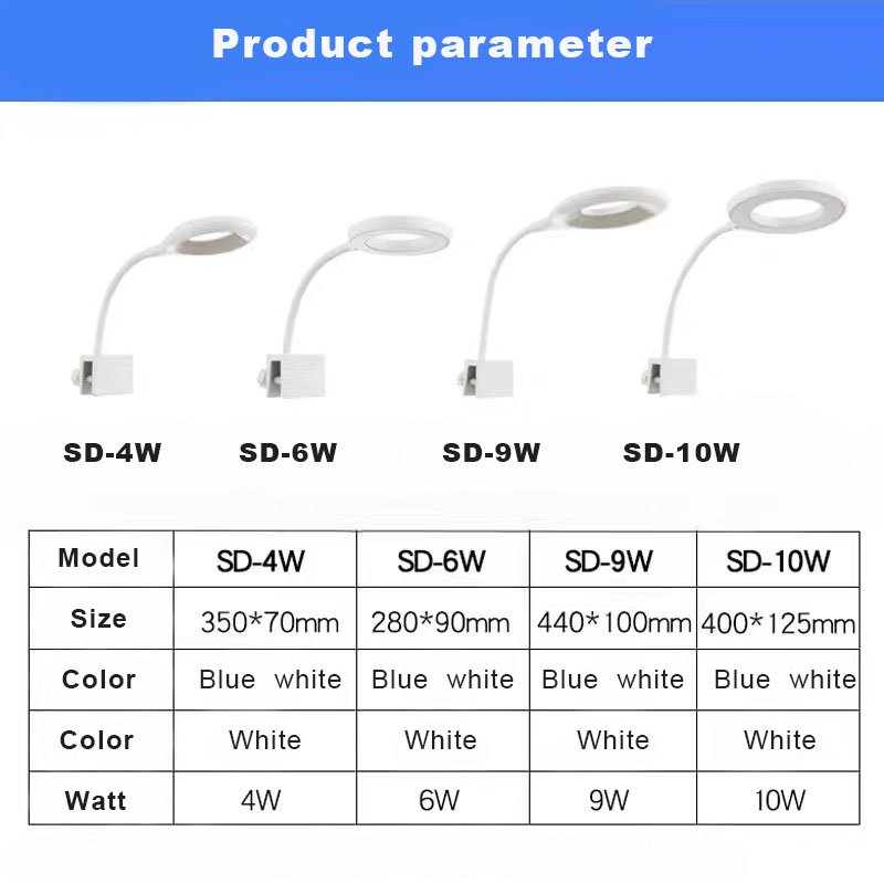 SOBO fish tank waterproof small cylinder clip lamp LED light water grass bucket fish tank aquarium supplies