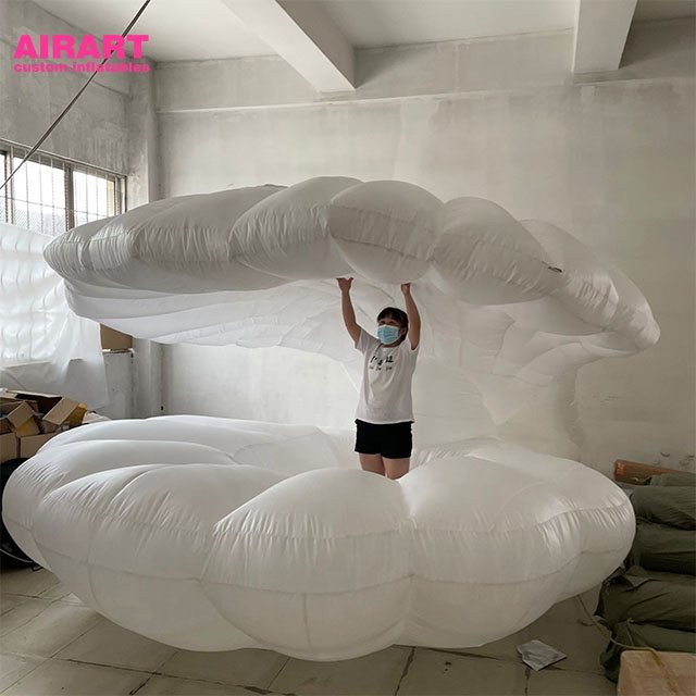stage decoration LED illuminated inflatable shells for sale