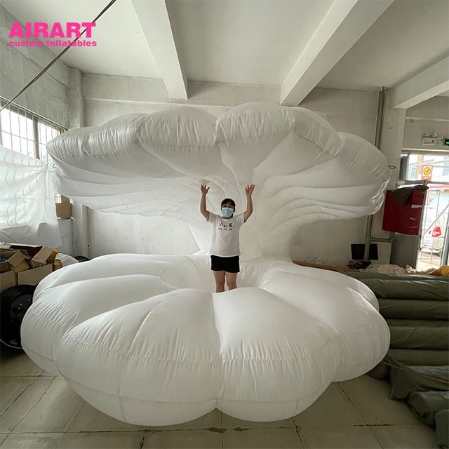 stage decoration LED illuminated inflatable shells for sale