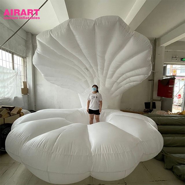stage decoration LED illuminated inflatable shells for sale