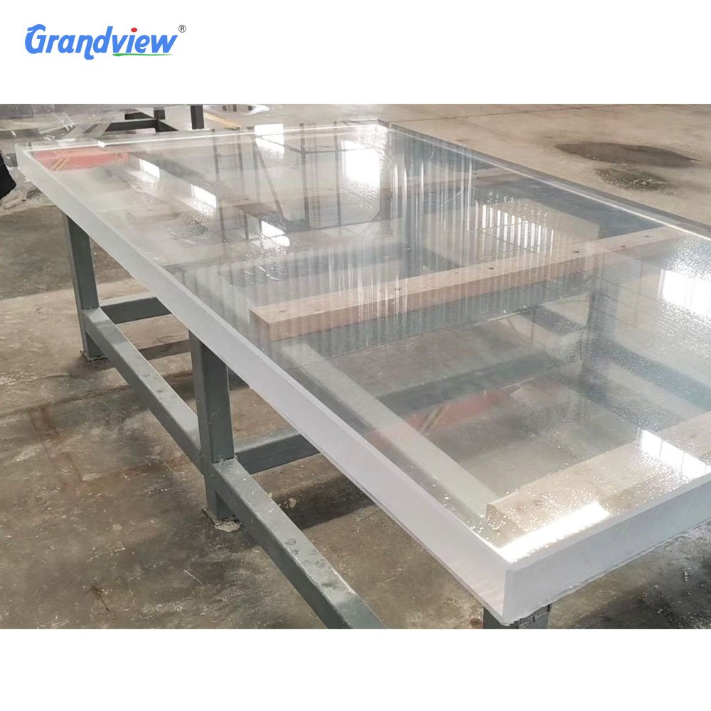 Grandview Panel Wall Aquarium Fish Tanks, Glass Windows Tank Factory Custom Shape Acrylic Plastic Fish Farm Tank Sustainable