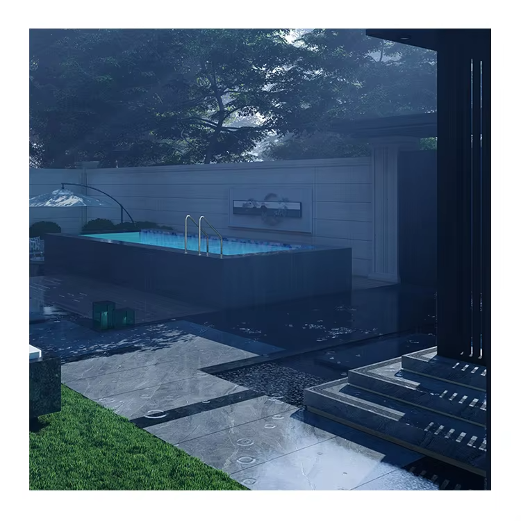 Aupool Above Ground Counterflow Rooftop Ground Embassy Gardens Clear Thick Aquarium Glass Plexiglass Modular Swimming Pool