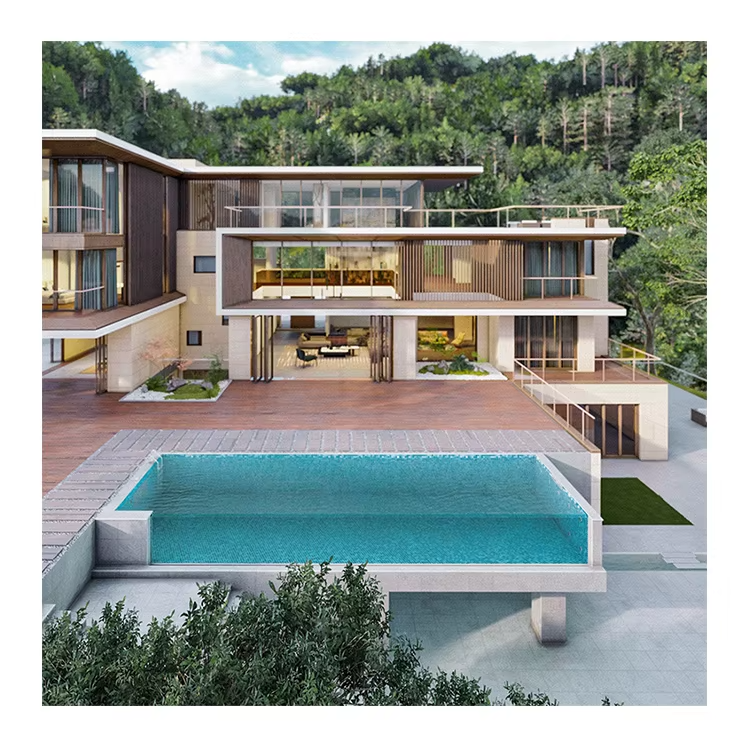 Aupool Above Ground Counterflow Rooftop Ground Embassy Gardens Clear Thick Aquarium Glass Plexiglass Modular Swimming Pool