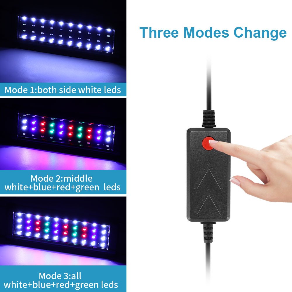 High Brightness Ultra-thin Fish Tank Water Grass Light Aquariums Landscaping Brightening Lighting Tanks Aquarium Bracket Lights
